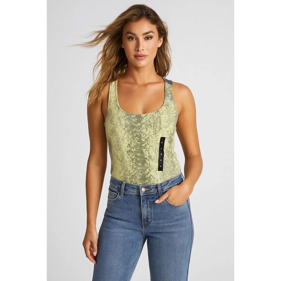 Banana Republic Tops - BANANA REPUBLIC GRAY & YELLOW ANIMAL PRINT CAREER CASUAL BLOUSE TOP SZ: XS NWT